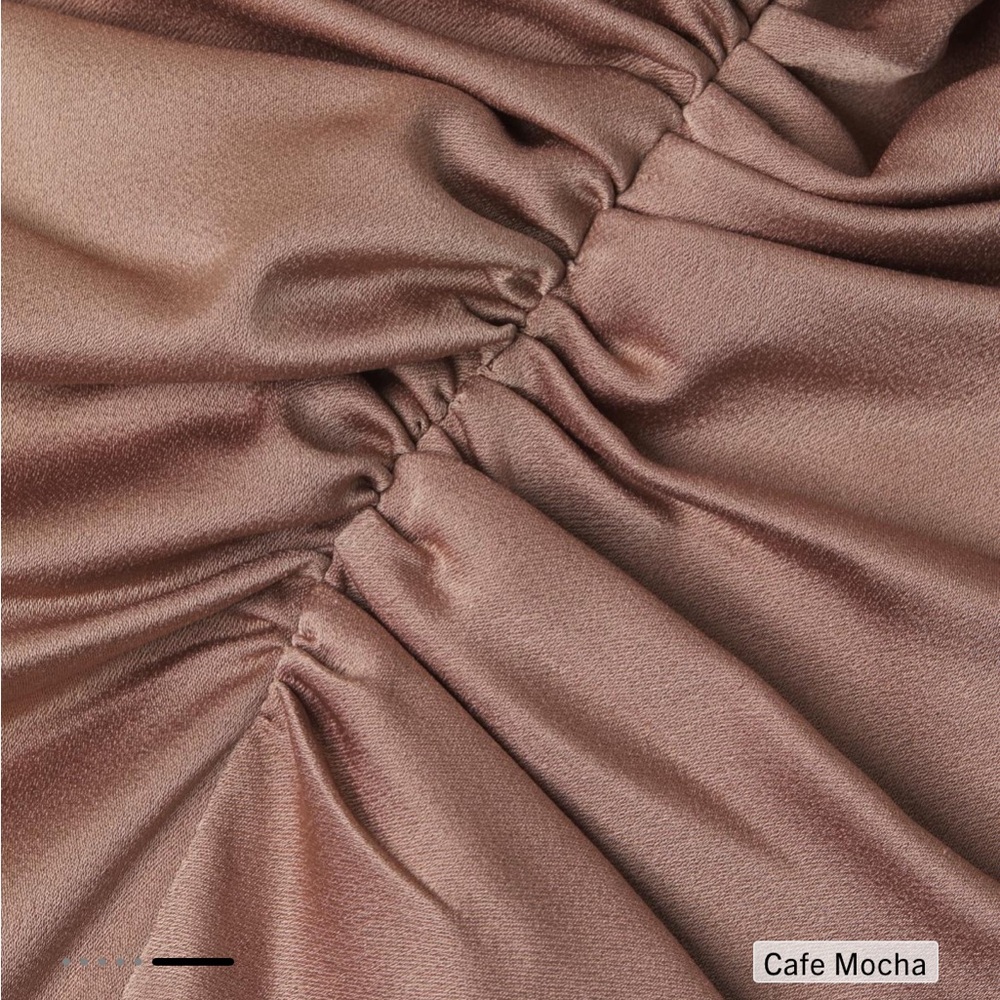 Satin One-Shoulder Midi Dress - Picture 3 of 4